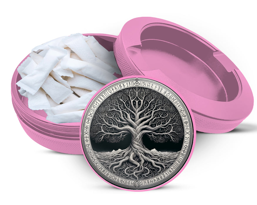 Norse Yggdrasil Tree Of Life Snus Storage Case Pink
