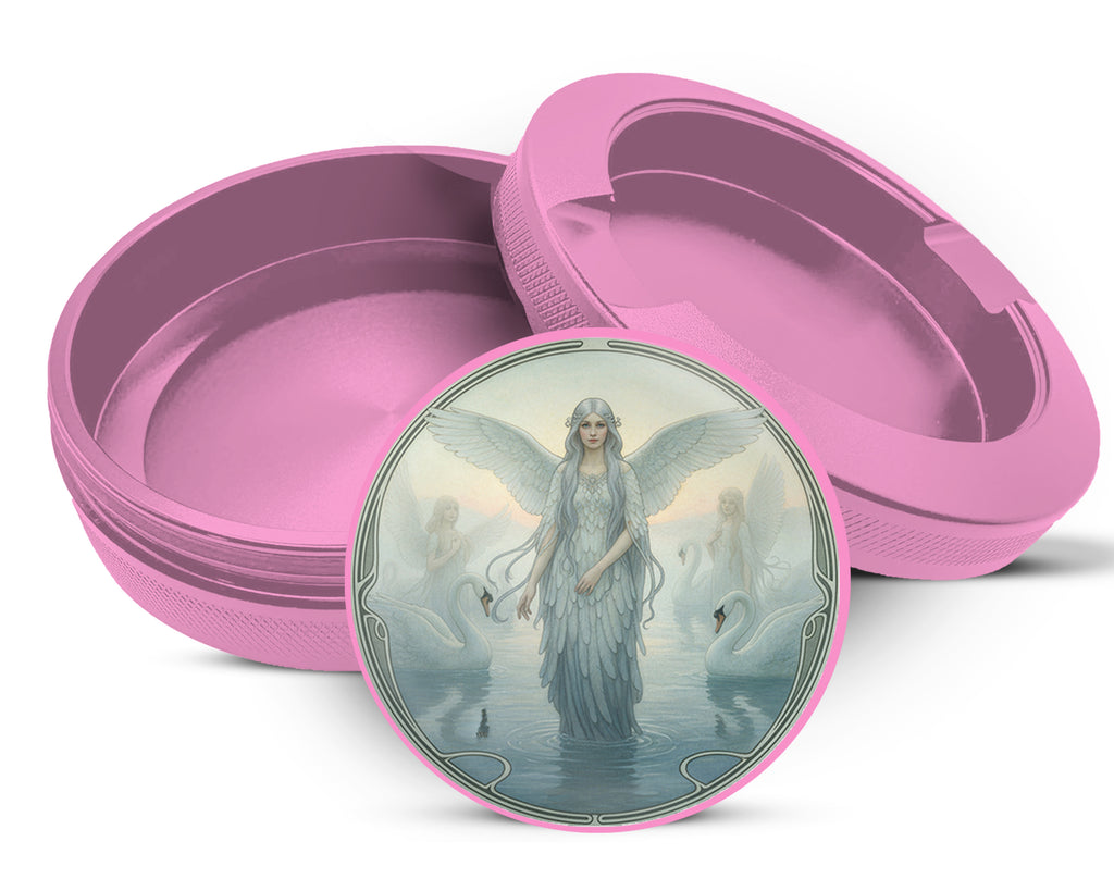 Art Nouveau Swan Angelic Vision Snus Storage Case Pink