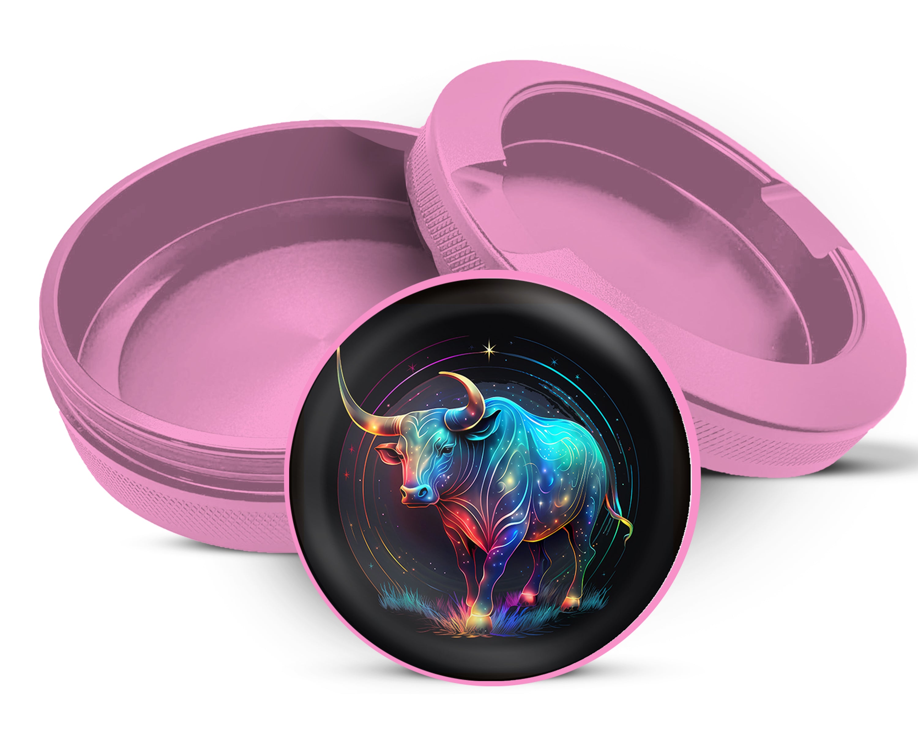 Taurus Zodiac Astrology Snus Storage Case Pink