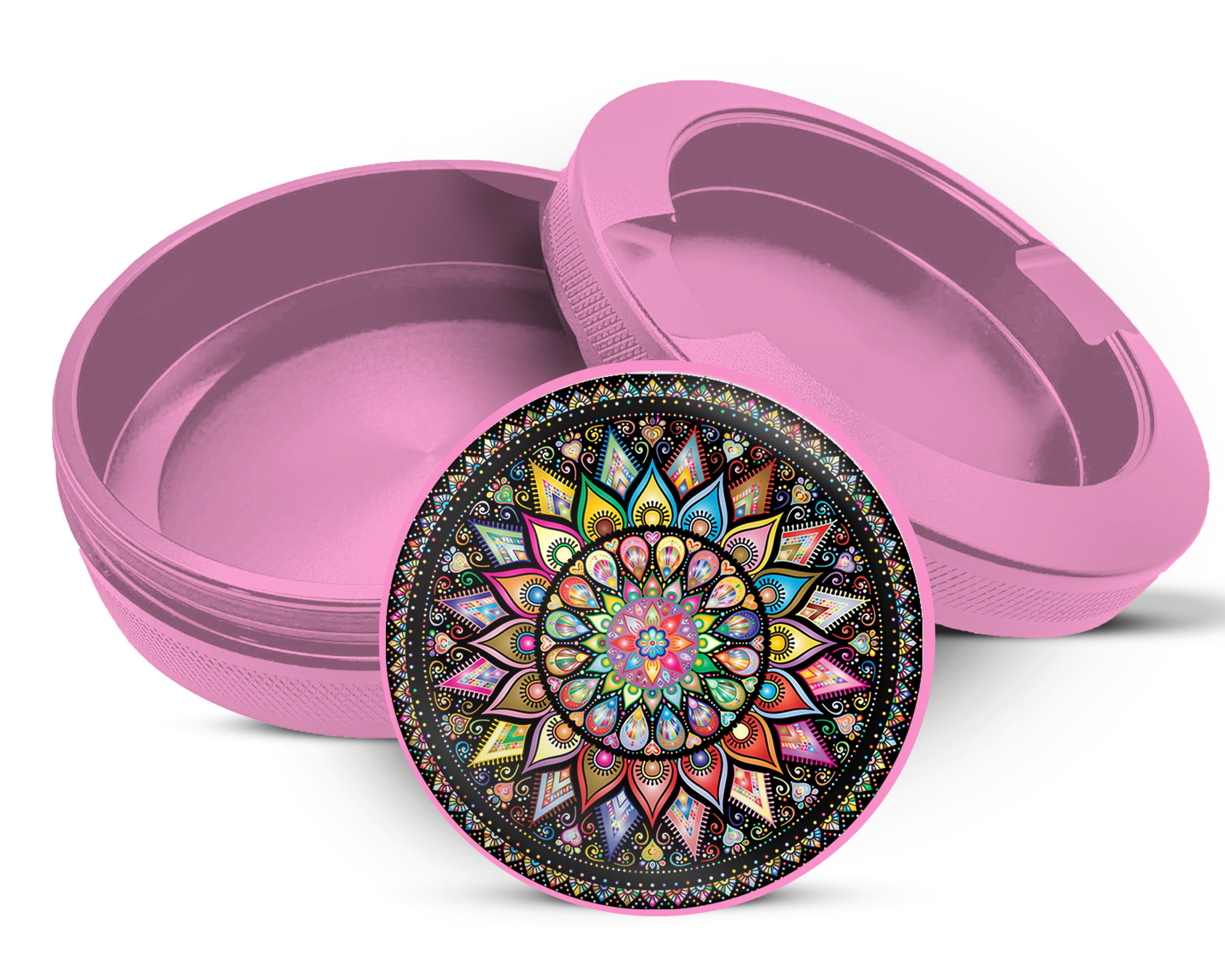 Mandala Trippy  Snus Storage Case Pink