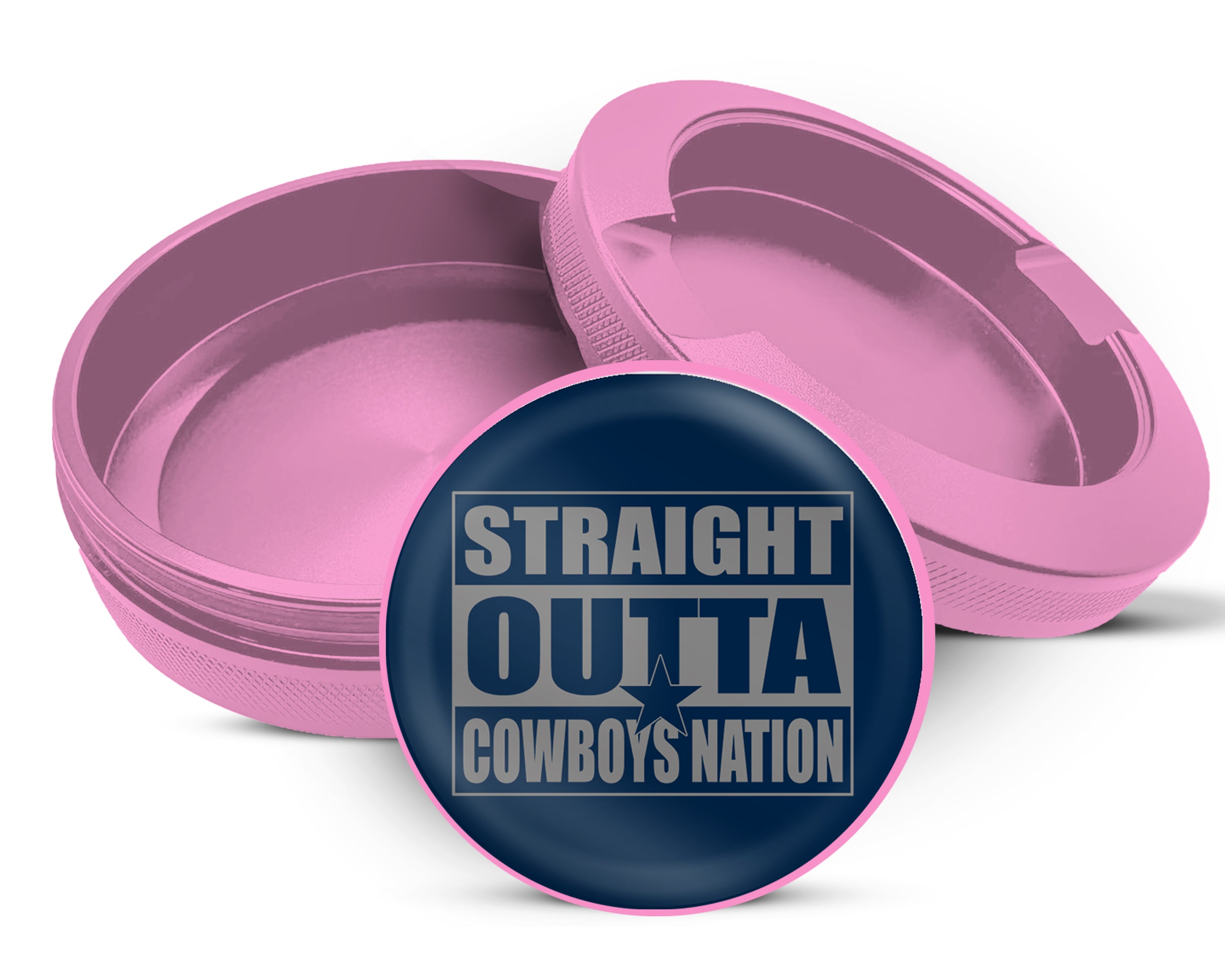 Straight Outta Cowboys Nation Snus Storage Case Pink