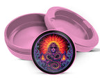 Psychedelic Serpent Sun Shaman Snus Storage Case Pink