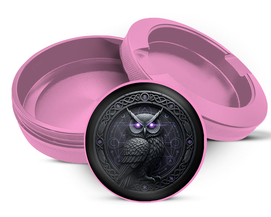 Arcane Owl Wisdom Sigil Zyn Storage Case Pink