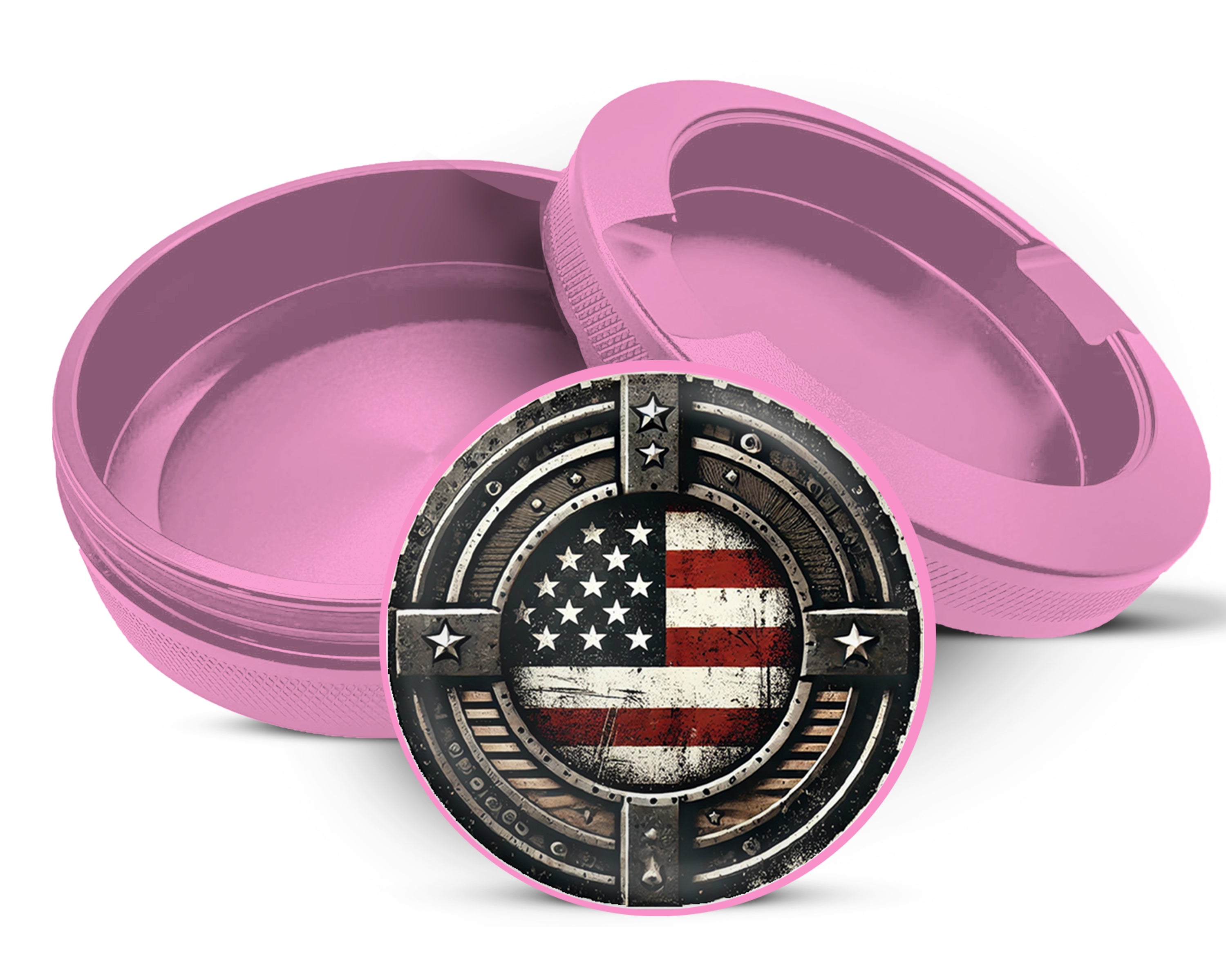 American Flag Snus Storage Case Pink
