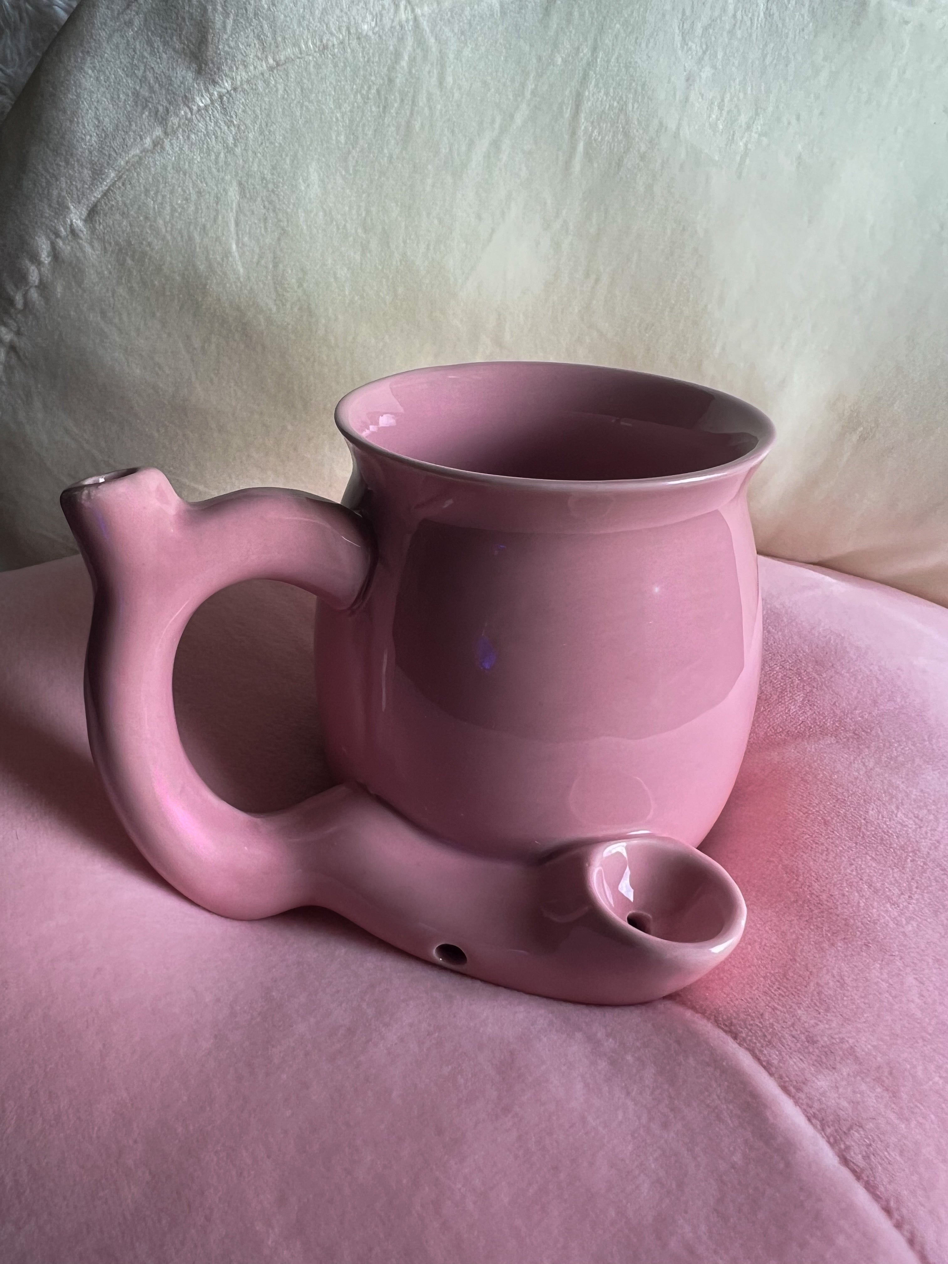 Sip N' Sesh Ceramic Mug and Pipe | Pipe Mug For Coffee, Tea and Dry Herb