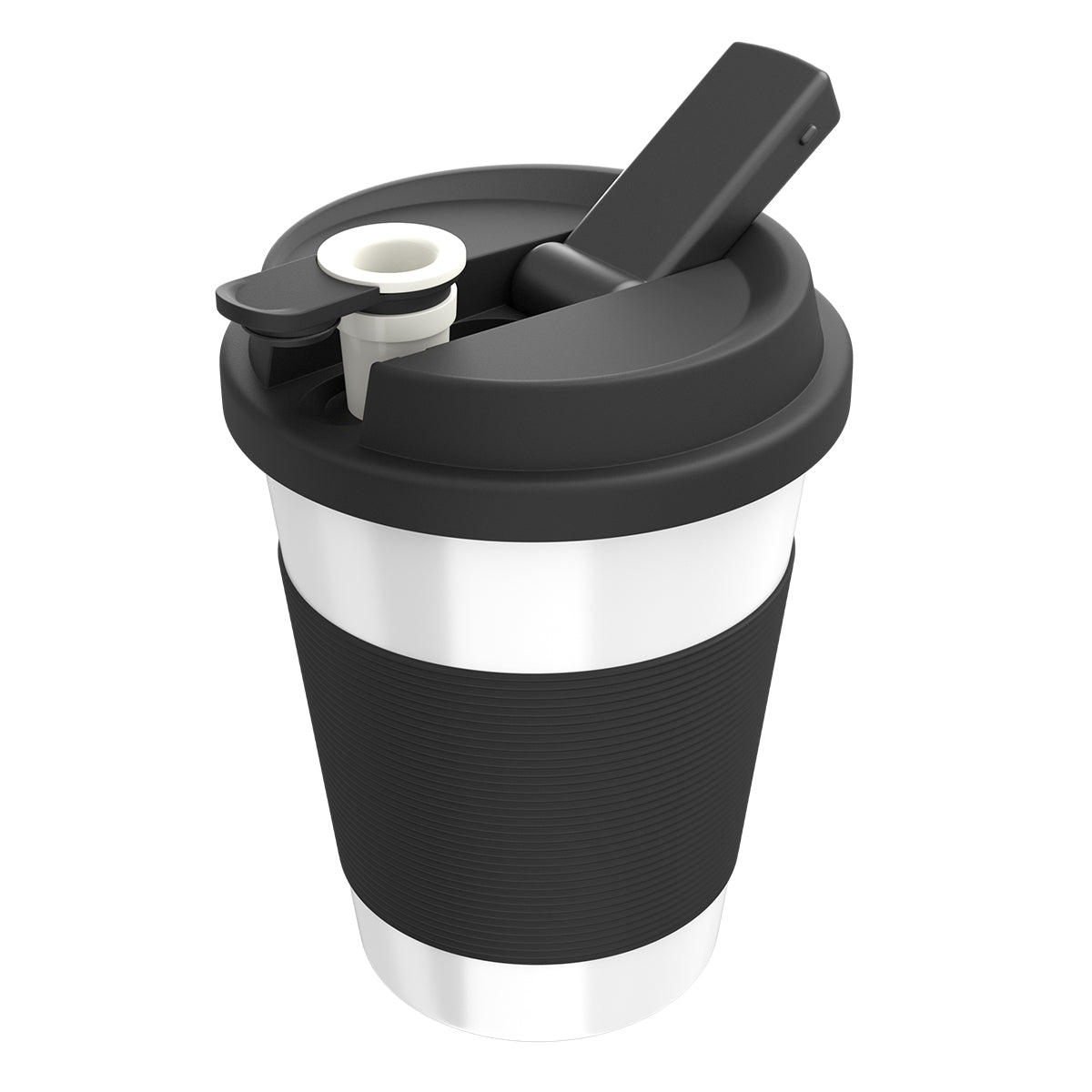 White Cupro Ceramic Mug – Concealed Storage Design for Home or Office