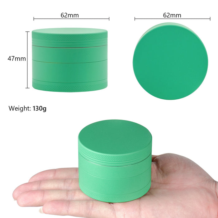 Teal Grinder, Teal Rubberized Grinder, 2.5 Inch Large Grinder, Soft Matte Grinder, 4 Piece Spice Grinder