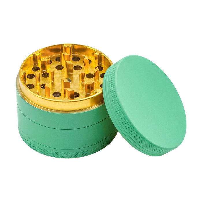 Matte Finish Rubberized Grinders, X-Large Comfortable Grip Herb Grinder