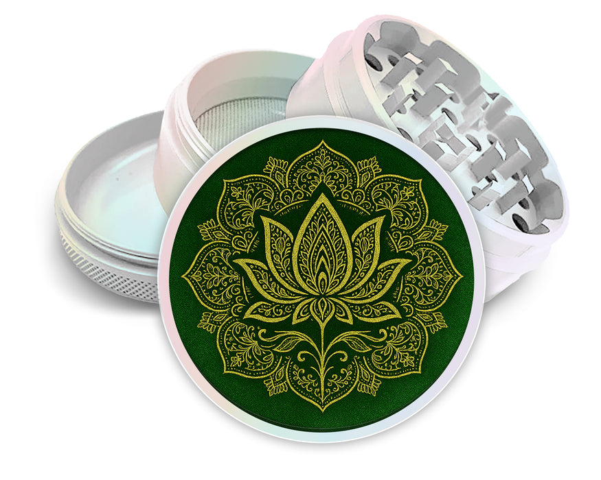 Golden Lotus Blossom Premium Herb Grinder, 2.5 Inch Spice and Herb Crusher
