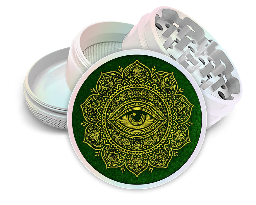 Golden All-Seeing Eye Premium Herb Grinder, 2.5 Inch Spice and Herb Crusher