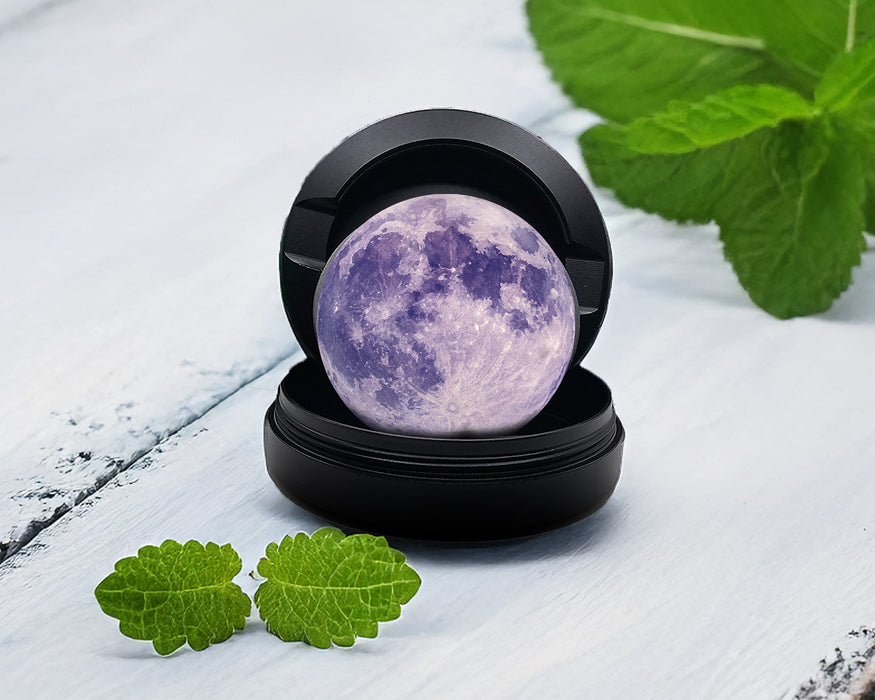 Snus Storage Case Purple Full Moon Aesthetic Celestial Art Black