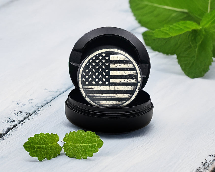 Snus Storage Case USA Flag American Flag Black