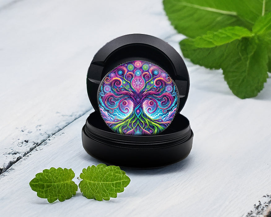 Zyn Storage Case Psychedelic Yggdrasil, Old Norse Tree Of Life Black