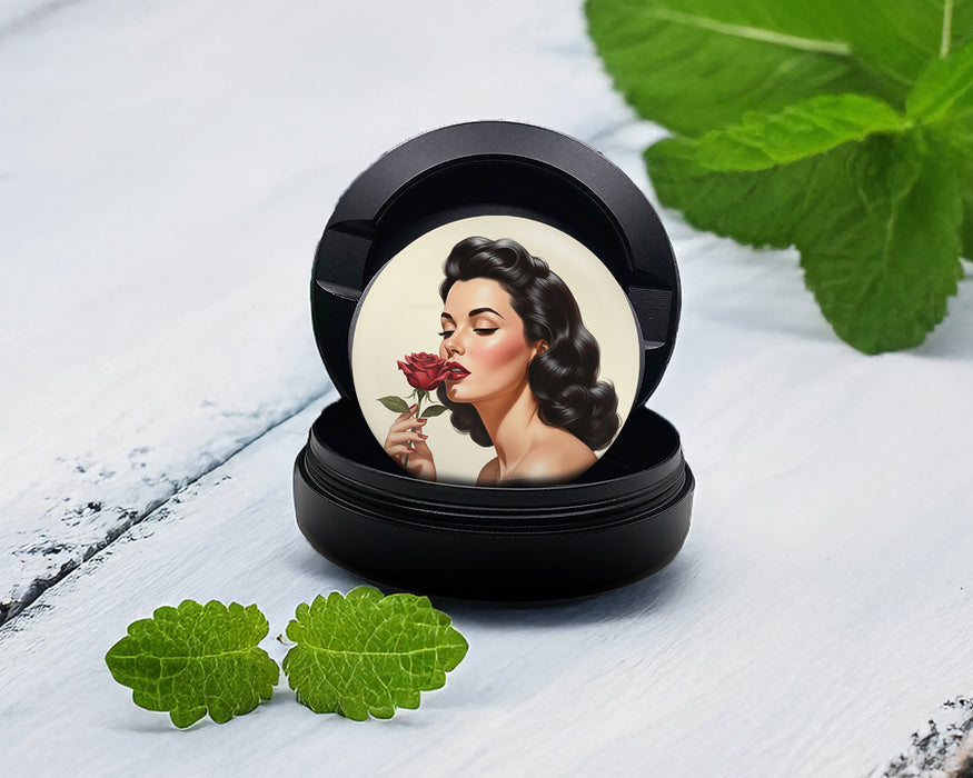 Zyn Storage Case Romantic Retro Rose Beauty Black