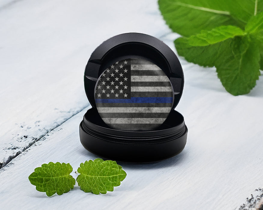 Snus Storage Case Flag Thin Blue Line Black