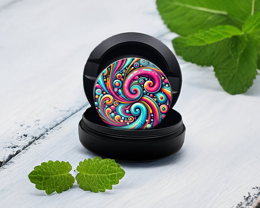 Zyn Storage Case Psychedelic, Vibrant Black