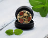 Snus Storage Case Skull with Red Roses Tattoo Flash Style Black