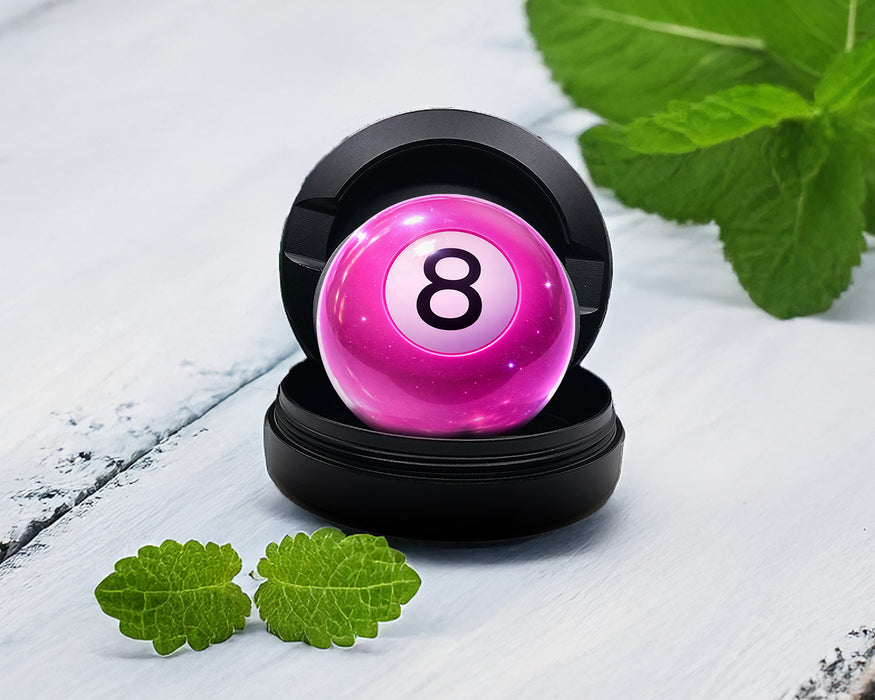 Snus Storage Case Glossy Pink Magic 8 Ball Pop Aesthetic Black