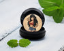 Snus Storage Case Anime Retro Pin-Up Girl with Long Hair and Tattoos Black