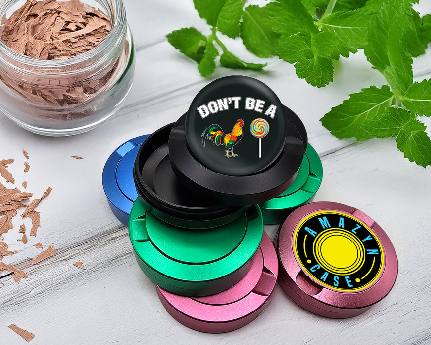 Snus Storage Case Don't Be A C-ck Lollipop Sucker Black