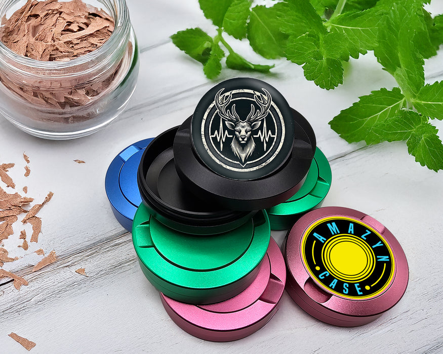 Snus Storage Case Deer Hunting Heartbeat Black