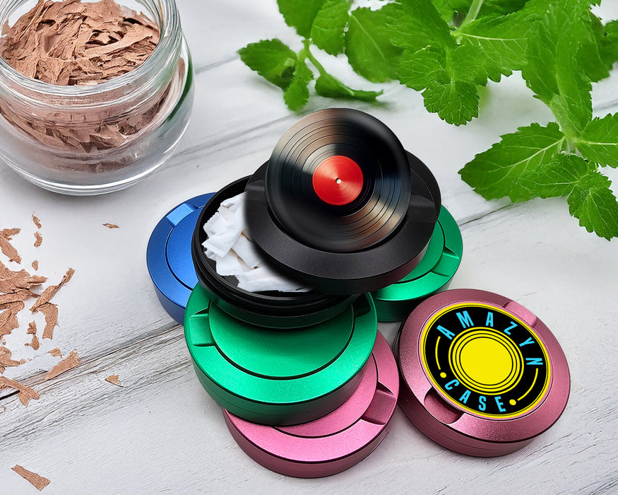 Zyn Storage Case Red Vinyl Record  Black