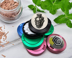 Snus Storage Case Skull Engine Mashup for Mechanics and Gearheads Black