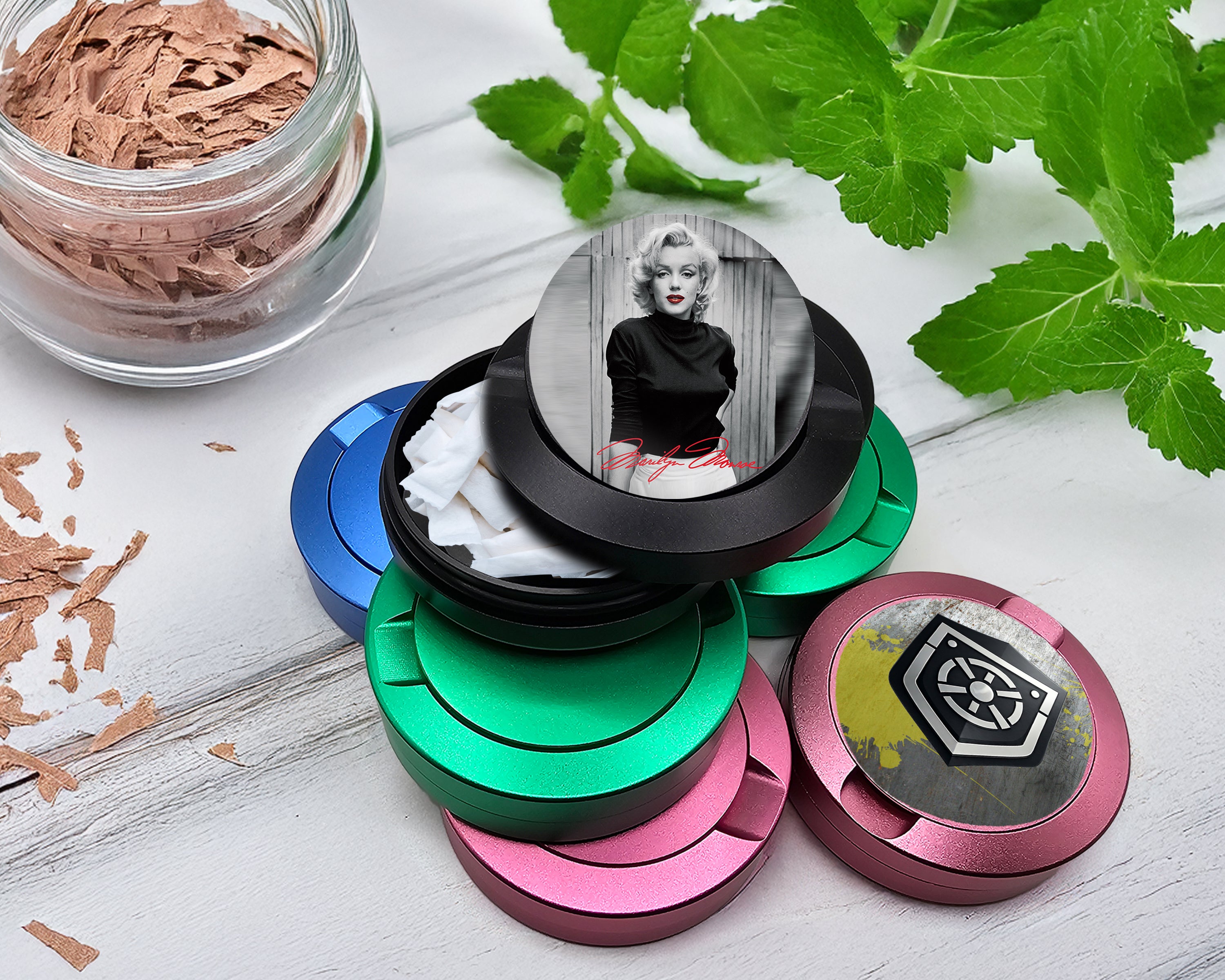 Snus Storage Case Marilyn Monroe Signature Black