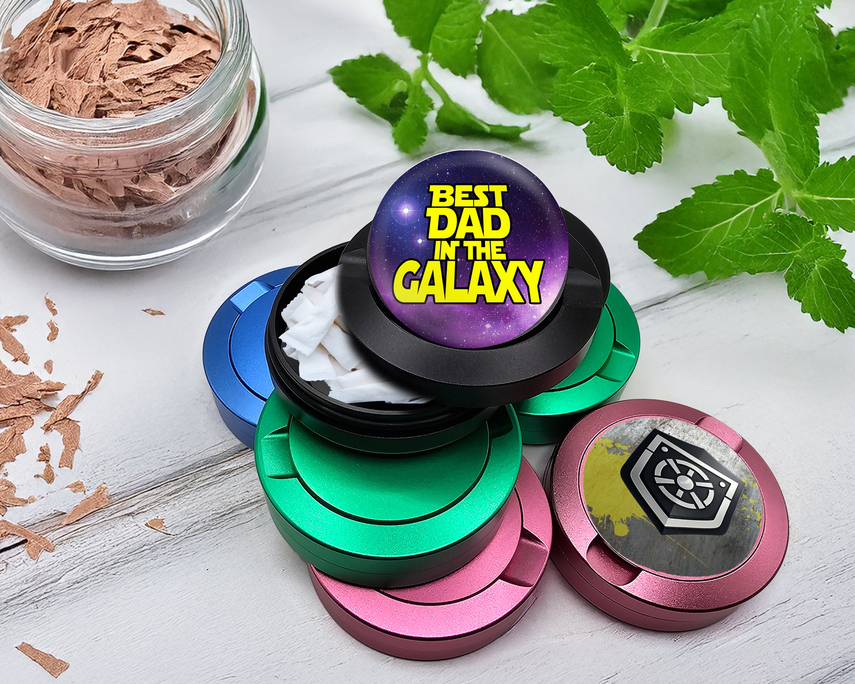 Snus Storage Case Best Dad In The Galaxy Black
