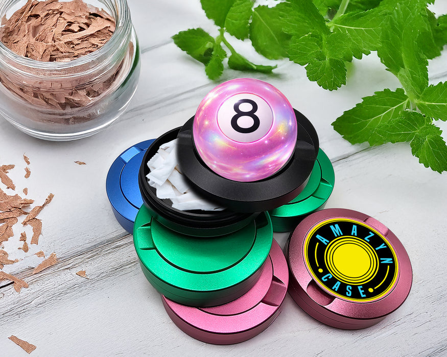 Snus Storage Case Pink Magic 8 Ball Digital Pop Art Black