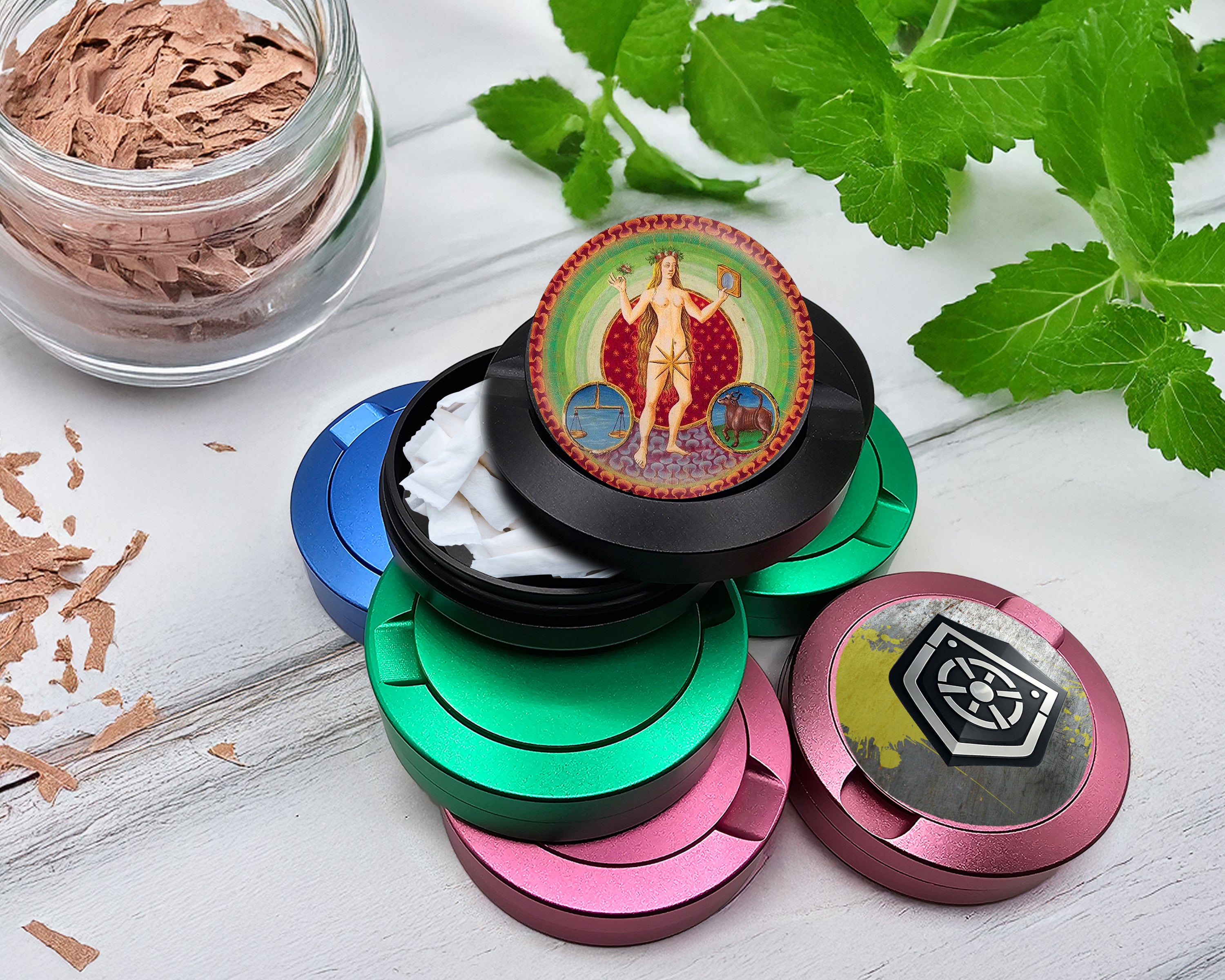 Snus Storage Case Medieval Venus Planetary Zodiac Black