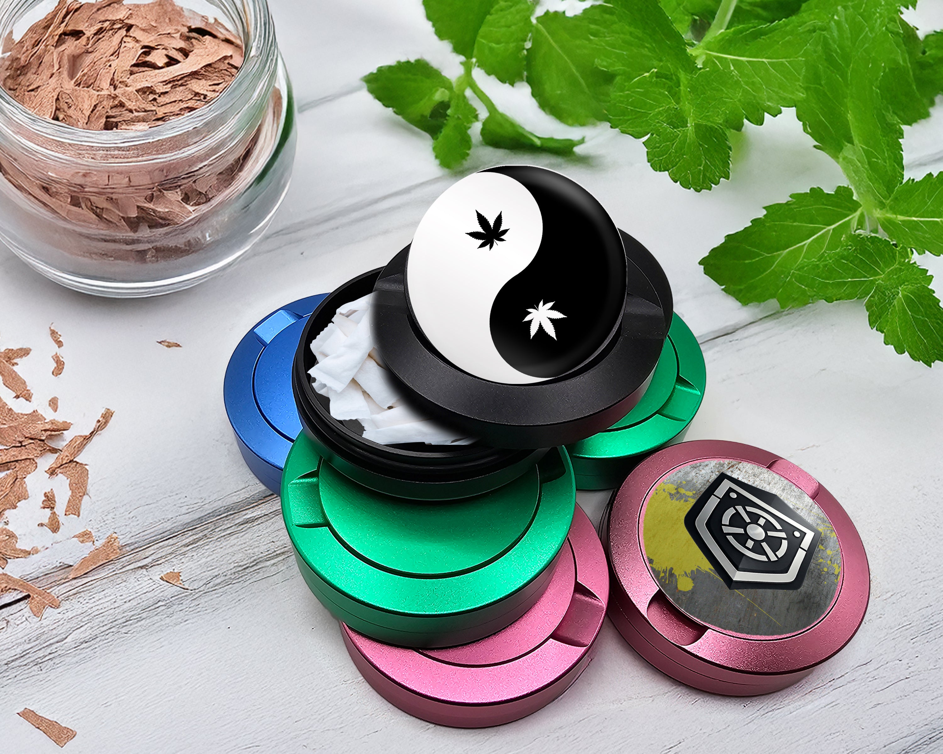 Snus Storage Case Yin Yang  Black