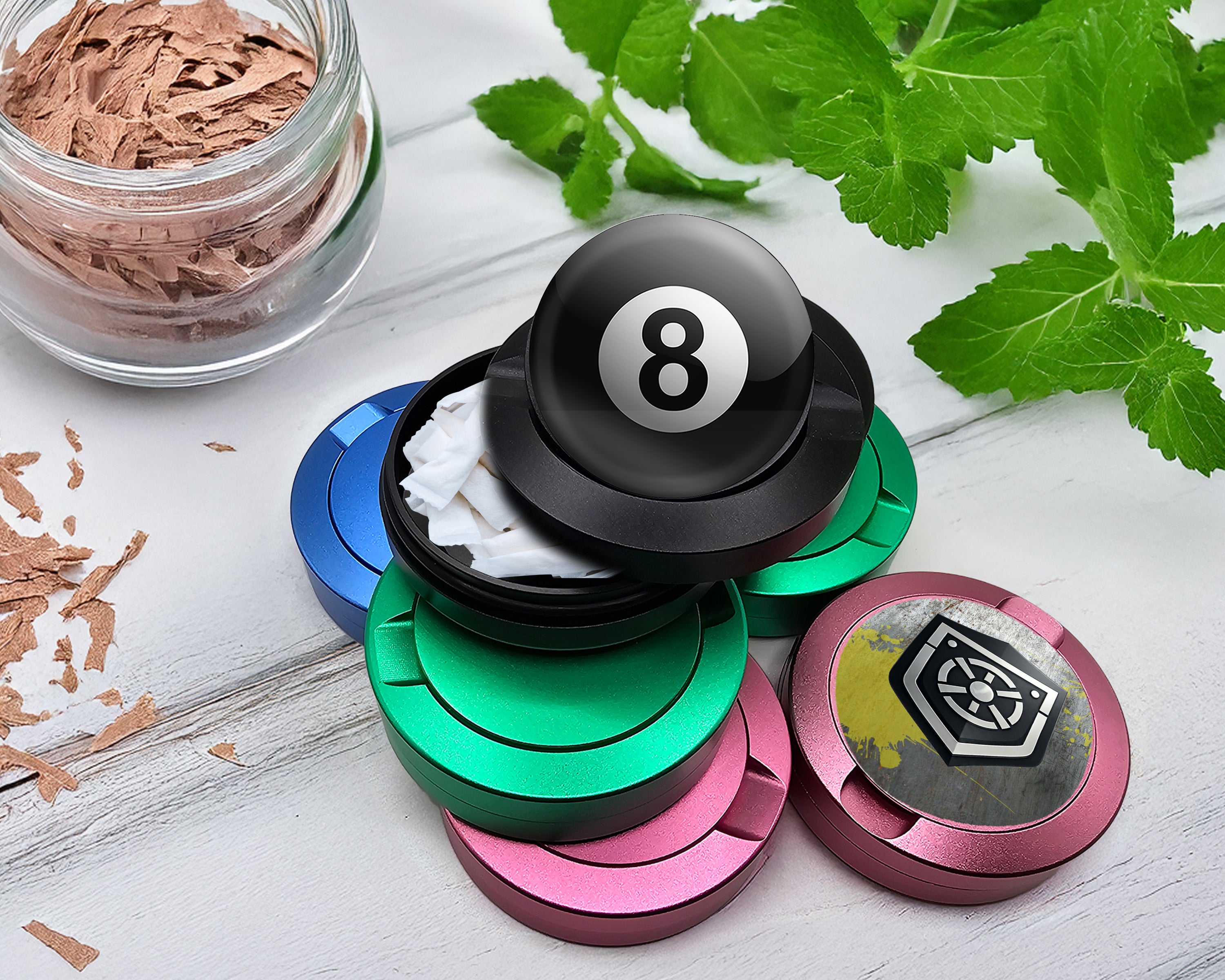 Snus Storage Case Magic 8 Ball Black