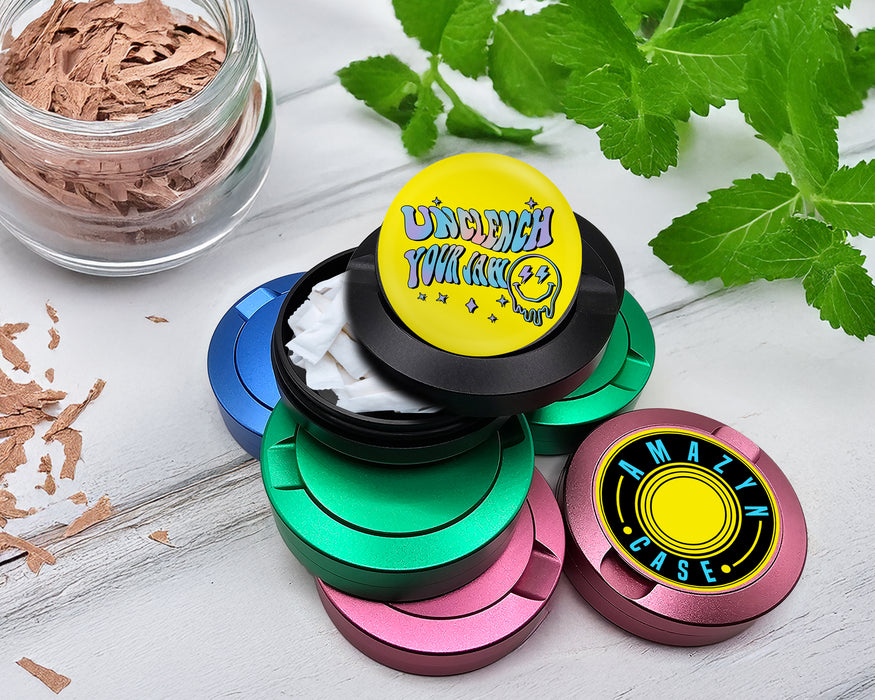 Snus Storage Case Unclench Your Jaw Black