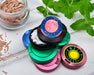 Snus Storage Case Pink Kawaii Crescent Moon with Stars Black