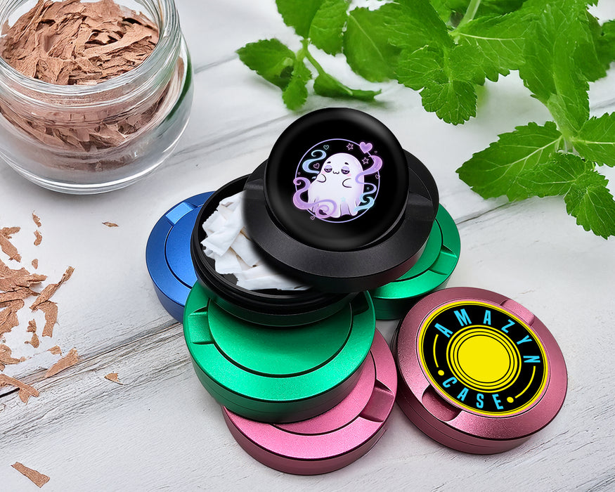 Zyn Storage Case Cute Vaporwave Ghost Vibes Black