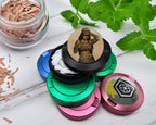 Snus Storage Case Tough Tattooed Woman with Bandana Pin-Up Vibes Black