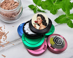 Snus Storage Case Romantic Retro Rose Beauty Black