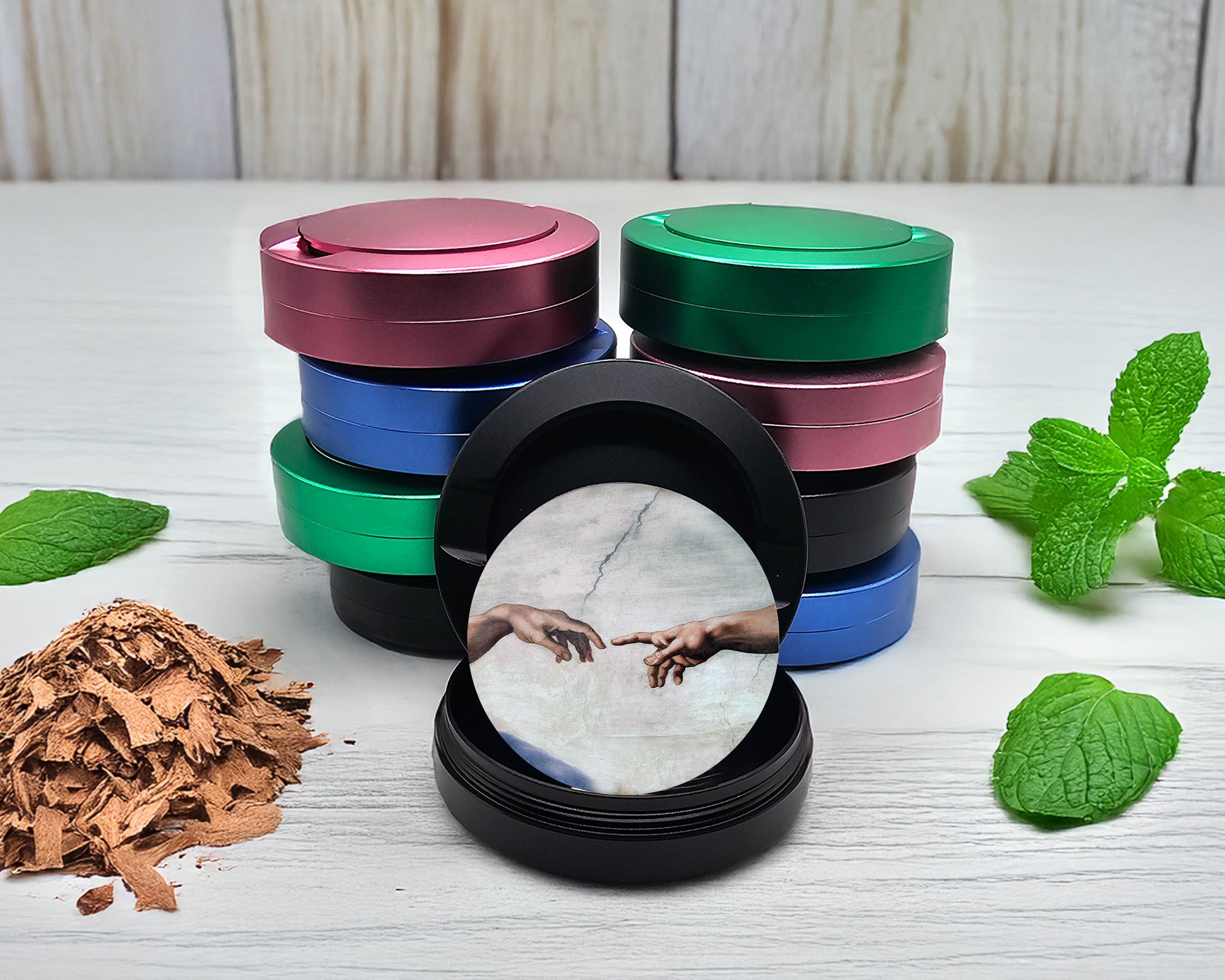 Snus Storage Case Sistine Chapel, Hand of God,Michaelangelo Black