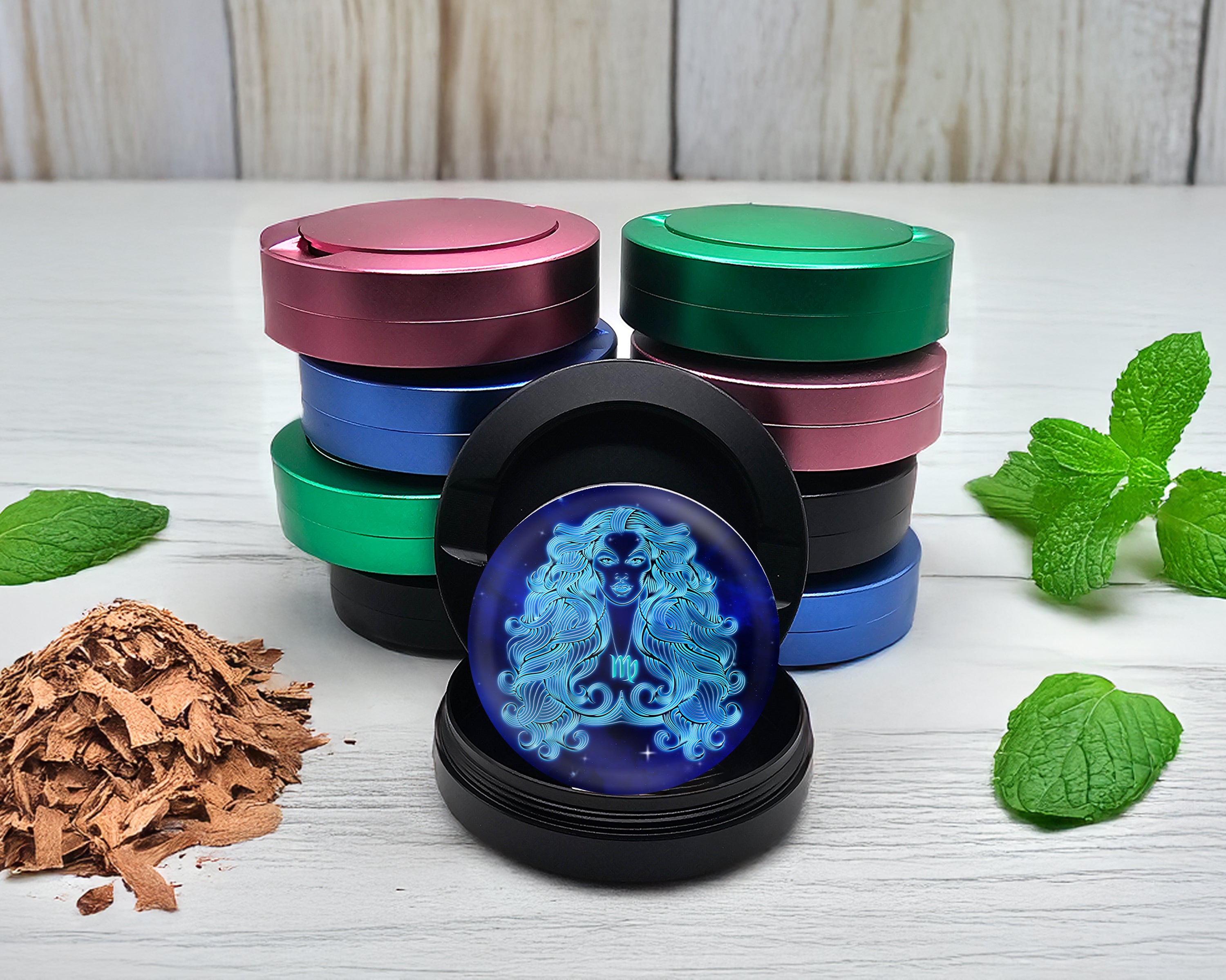 Snus Storage Case Virgo Zodiac Sign Black