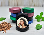 Snus Storage Case Romantic Retro Rose Beauty Black