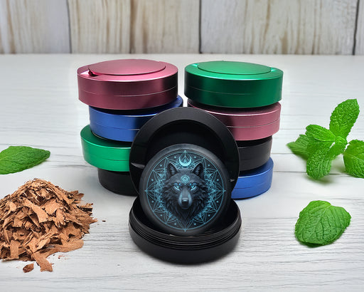 Snus Storage Case Mystic Lunar Wolf Sigil Black