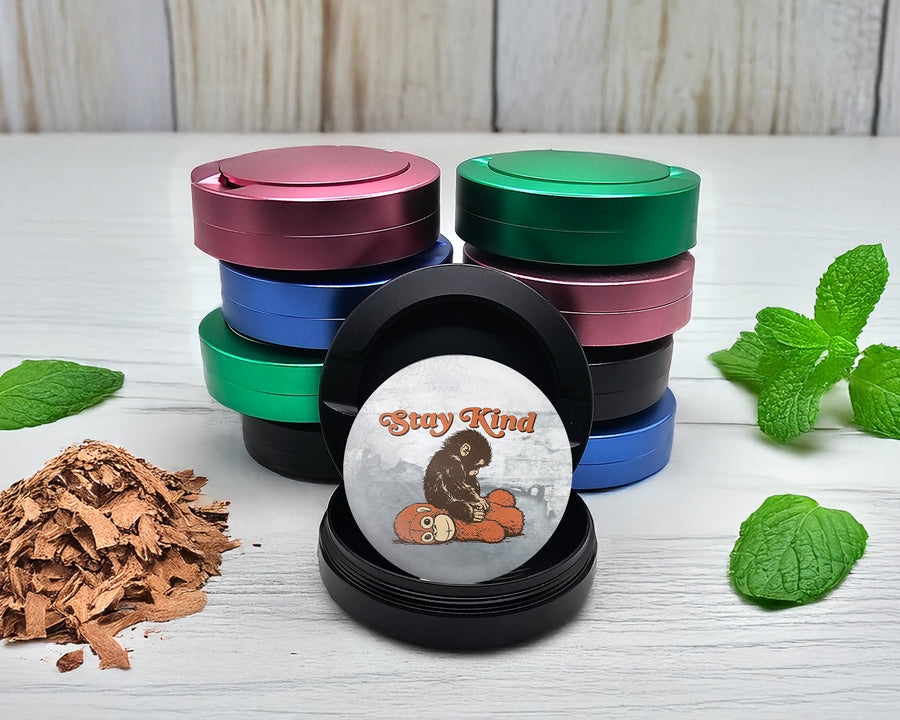Snus Storage Case Punch Stay Kind Monkey Black