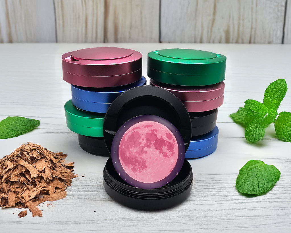 Snus Storage Case Anime Rose Pink Full Moon Aesthetic Black