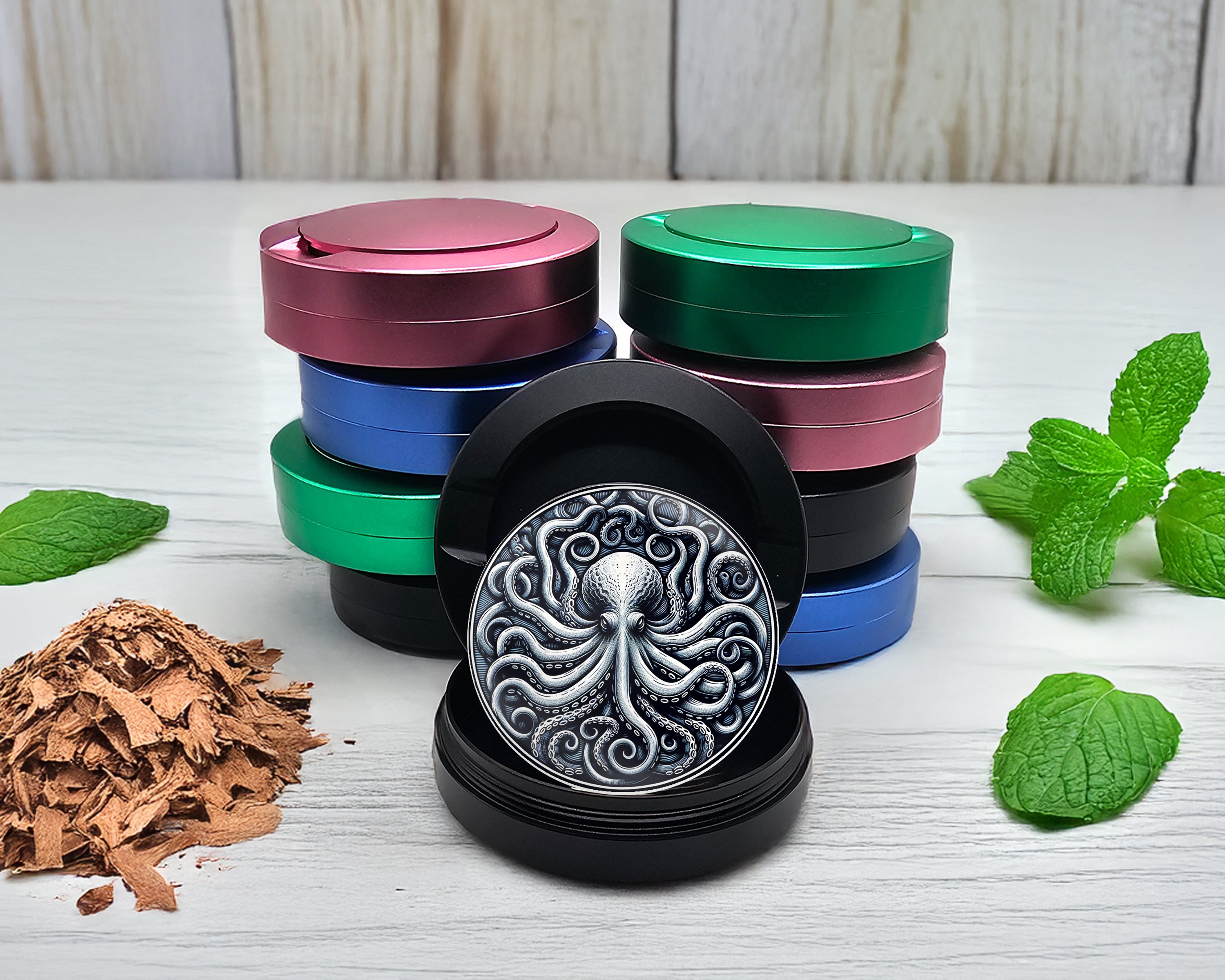 Snus Storage Case Kraken Octopus Black