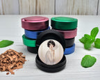 Snus Storage Case Elegant Deco Feather Muse Black