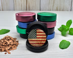 Snus Storage Case Rustic American Flag Black