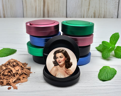 Snus Storage Case Classic Hollywood Pinup Glam Black