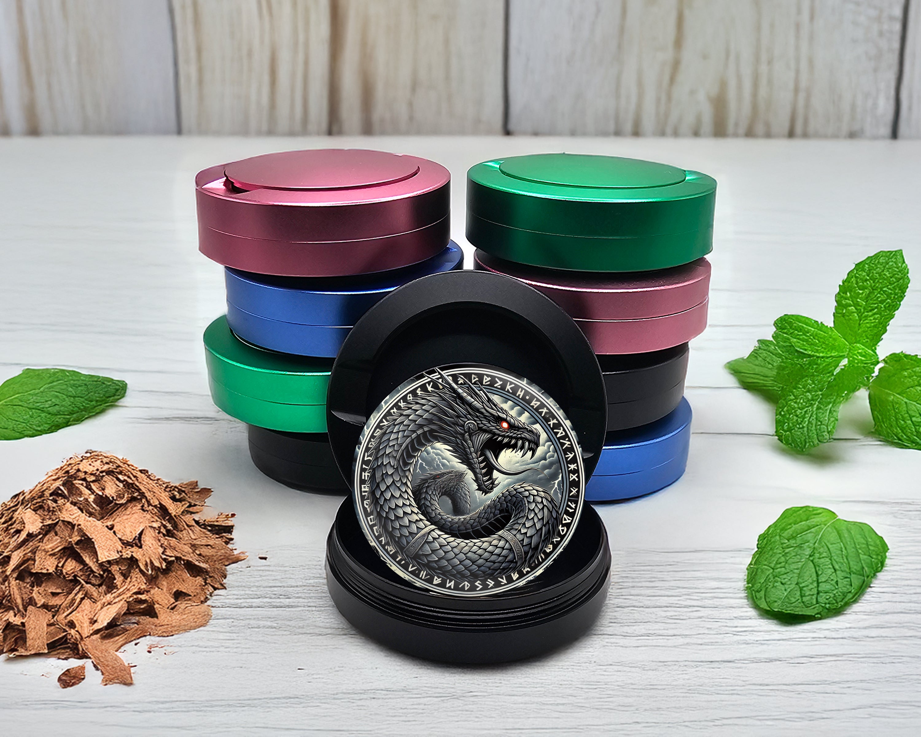 Snus Storage Case World Serpent Jormungandr Black
