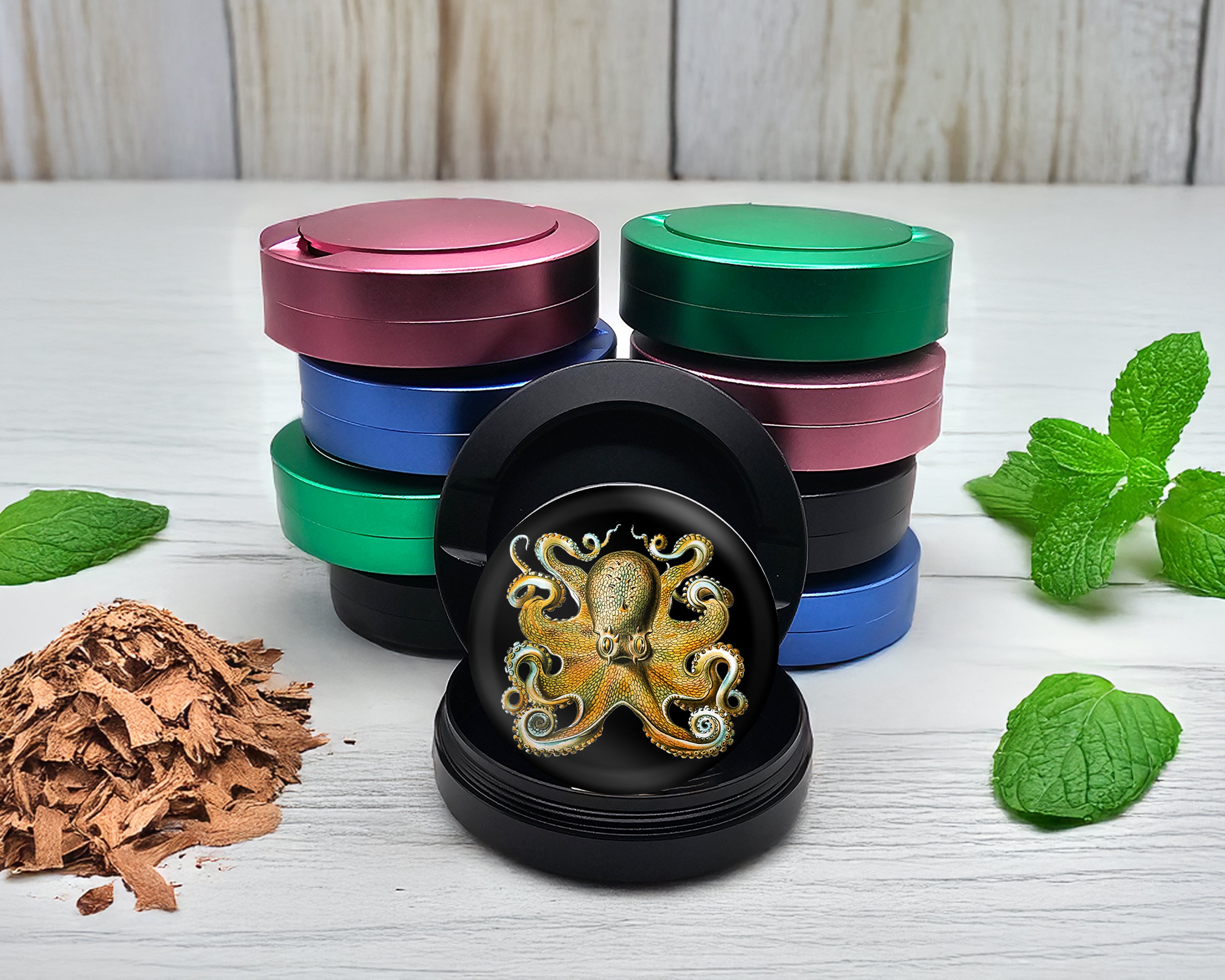 Snus Storage Case Octopus Grinder Whimsigoth  Black